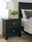 Lanolee Full Panel Bed with Mirrored Dresser and Nightstand