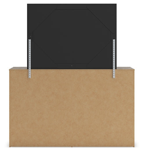 Graystorm Twin Panel Storage Bed with Mirrored Dresser, Chest and Nightstand