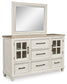 Shaybrock Queen Panel Bed with Mirrored Dresser
