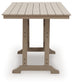Seacliff Beach RECT COUNTER TABLE W/UMB OPT