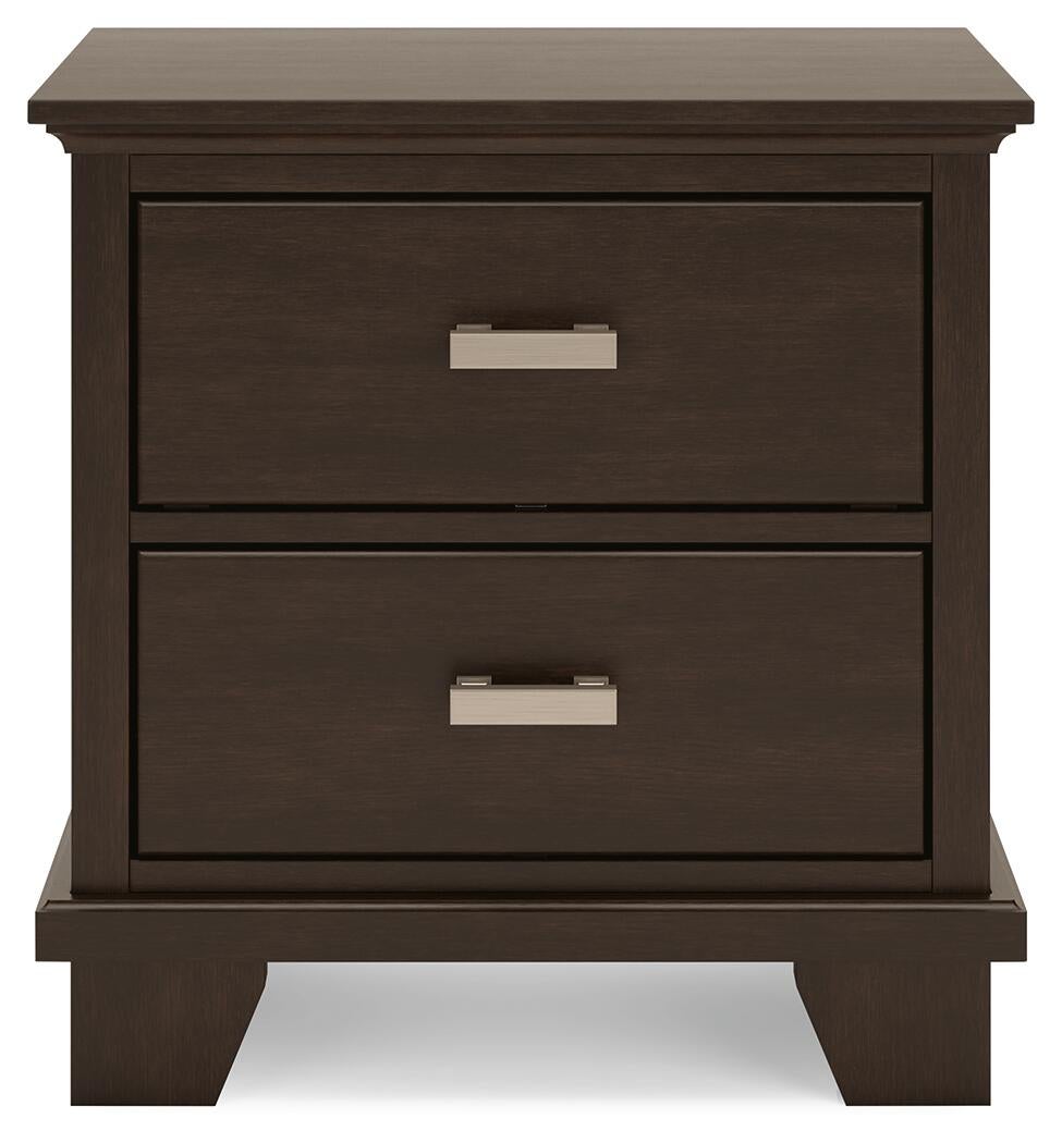 Covetown Queen Panel Bed with Mirrored Dresser and Nightstand