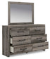 Graystorm Queen Panel Bed, Dresser, Mirror, Chest and Nightstand