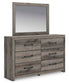 Graystorm King Panel Bed, Dresser and Mirror