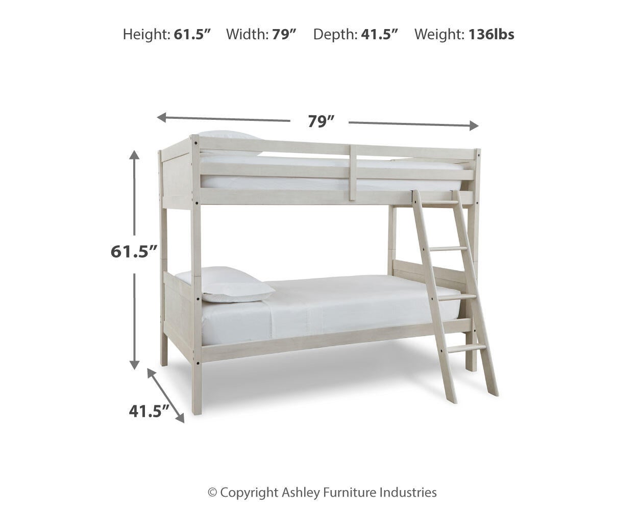 Robbinsdale Twin/Twin Bunk Bed w/Ladder