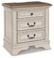 Realyn Three Drawer Night Stand