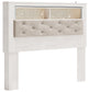 Altyra Queen Bookcase Headboard with Mirrored Dresser