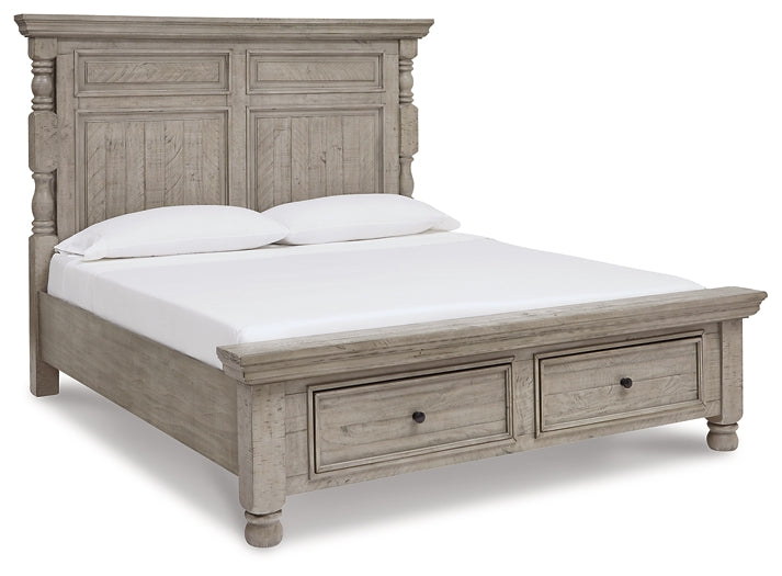 Harrastone California King Panel Bed with Dresser